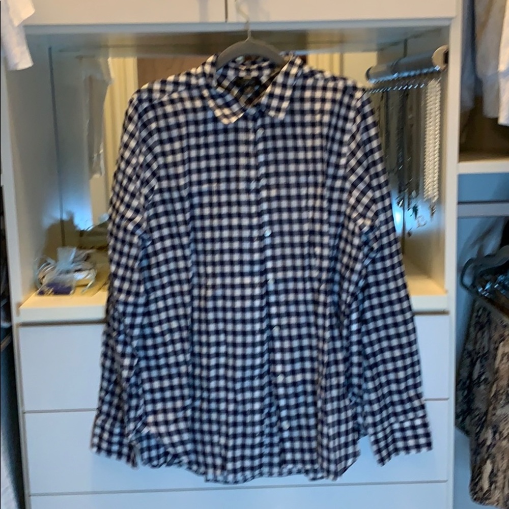 JCrew poplin shirt in gingham size 12